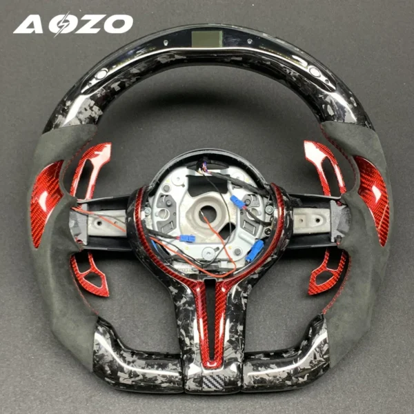 For BMW 2 3 4 5 Series M2 F87 M3 328M F80 M4 F82 M5 F10 F12 M6 F06 F07 forged carbon fiber steering wheel leather customization