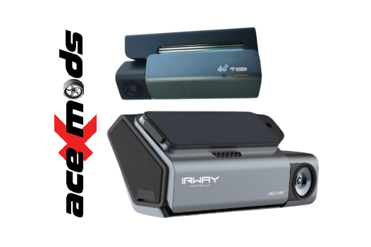 Front view of 4G 4K Dash Cam with GPS by Ace X Mods
